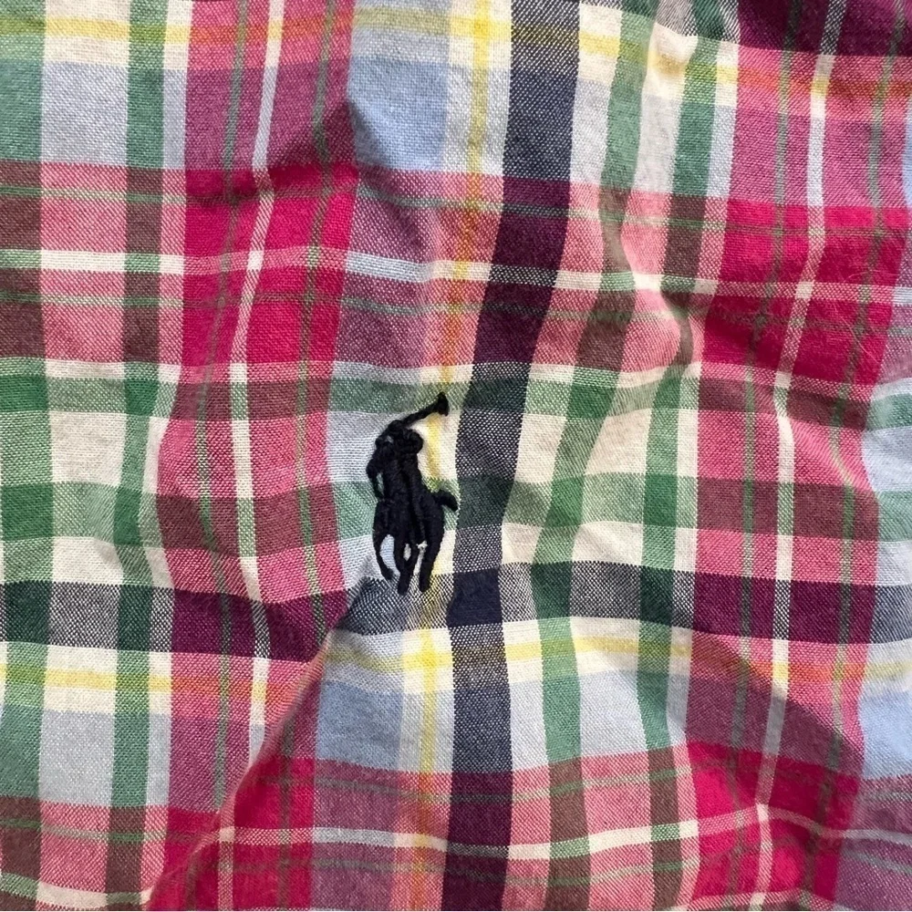 Boys Ralph Lauren plaid button down shirt.